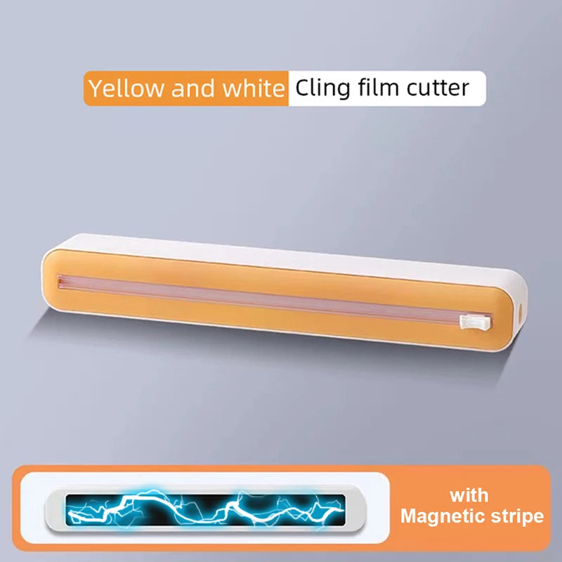 Jaune avec aimant Couleur Distributeur Film Alimentaire Magnétique Avec Coupeur