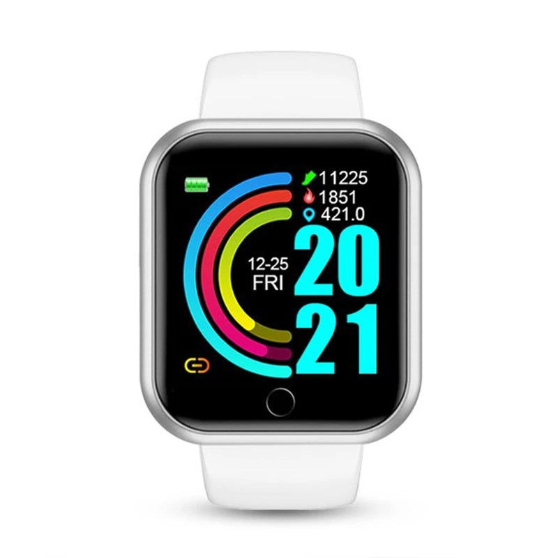 BLANC Couleur Montre Connectée Sport Étanche IP67 – Suivi Activité