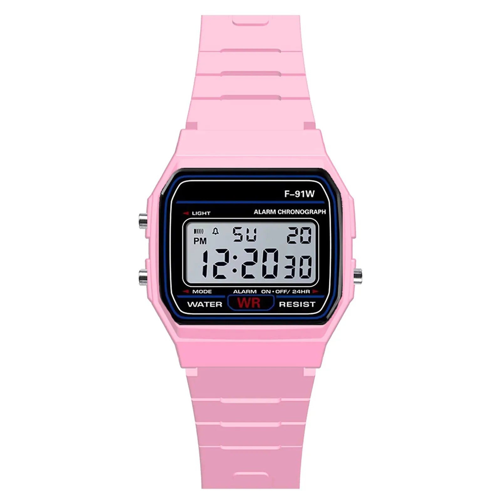 Rose Couleur Montre Sport Digitale Étanche Homme Enfant Avec Alarme