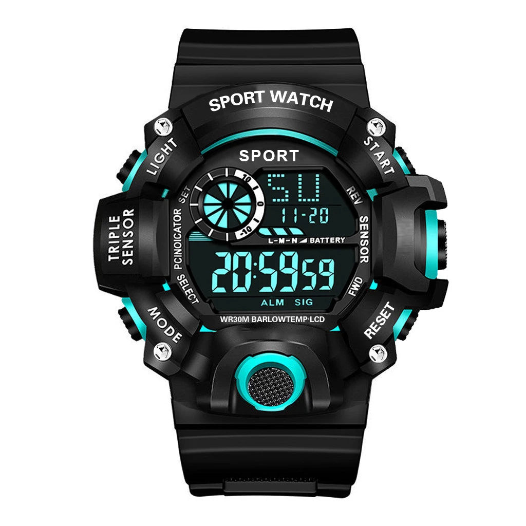 Montre Sport Homme Digitale Militaire Étanche Avec Alarme