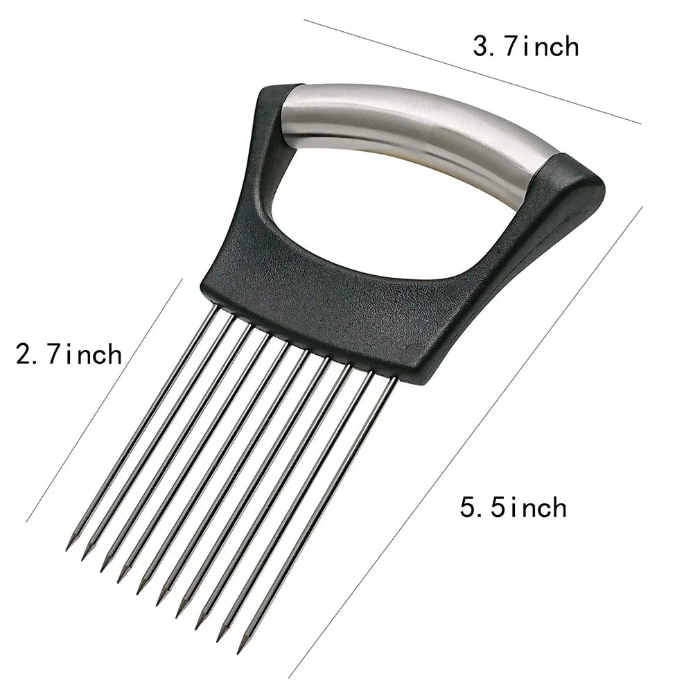 Pique-oignon inox pour trancher légumes et viandes