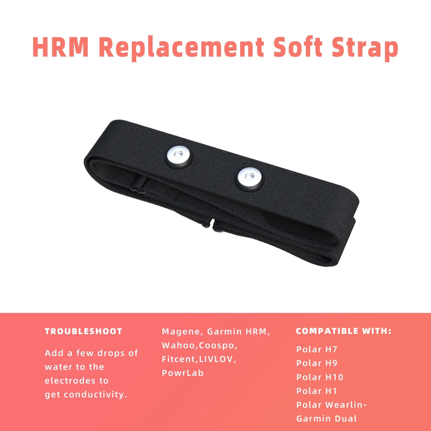 Sangle Ceinture Cardio de Remplacement Compatible Multi-Marques