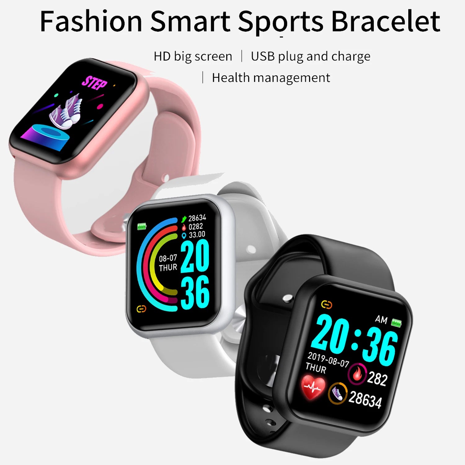 Montre Connectée Sport Étanche IP67 – Suivi Activité