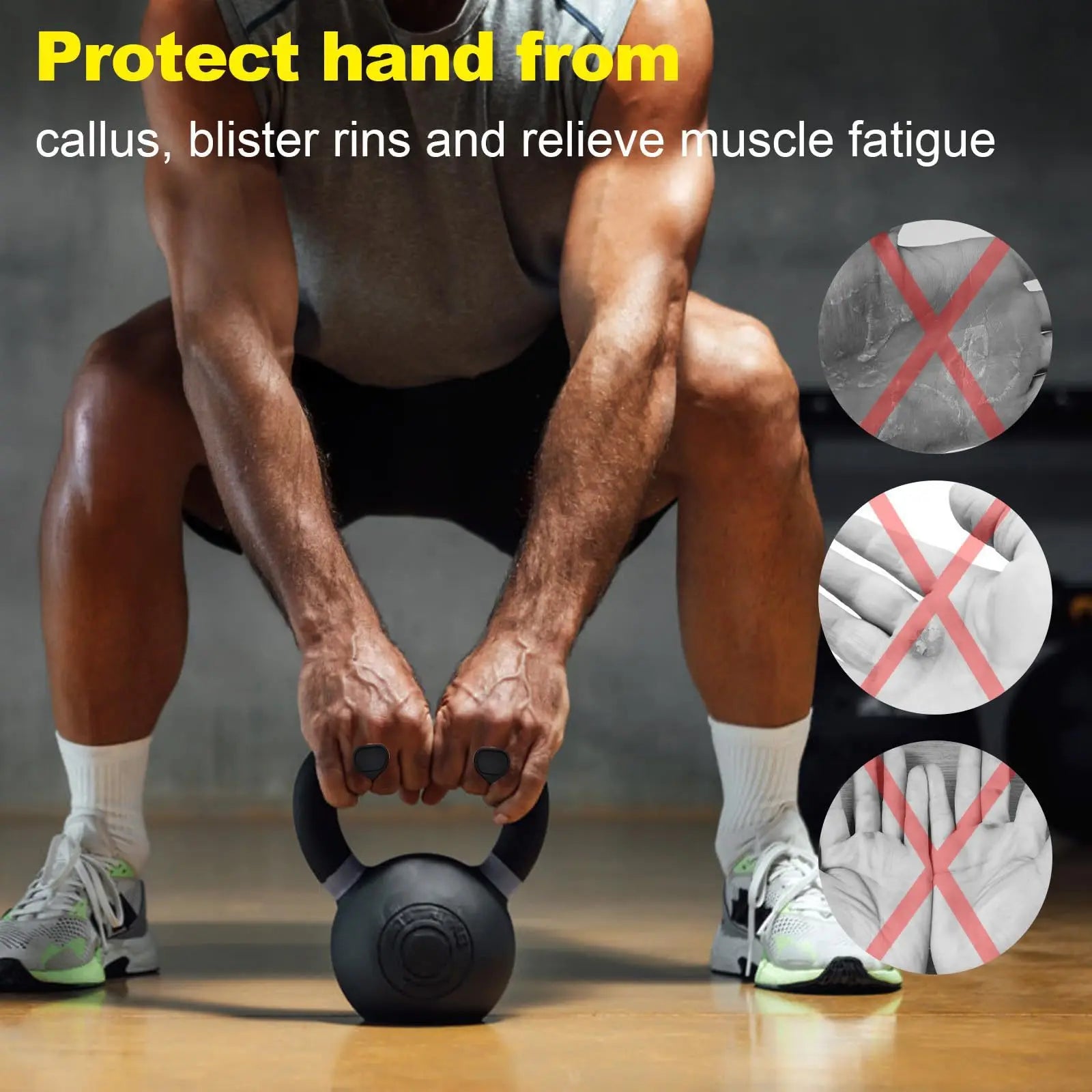 Poignées Musculation Antidérapantes en Silicone Ergonomiques