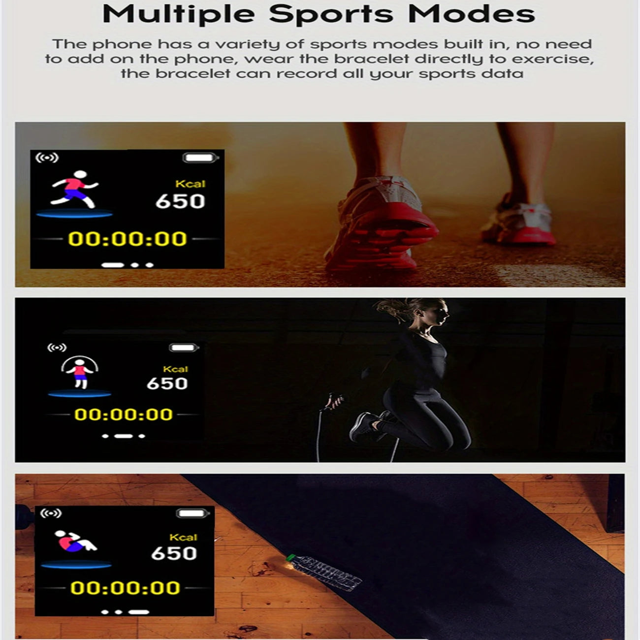 Montre Connectée Sport Étanche IP67 – Suivi Activité