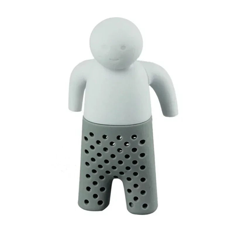 01 Couleur Infuseur À Thé En Silicone Alimentaire Forme Bonhomme