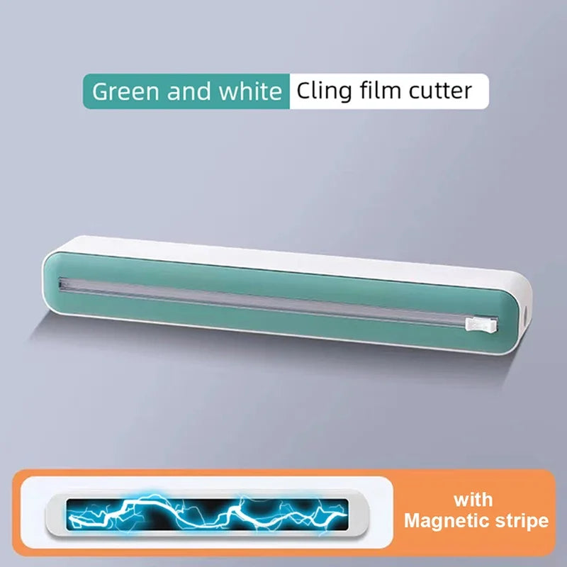 Vert avec aimant Couleur Distributeur Film Alimentaire Magnétique Avec Coupeur