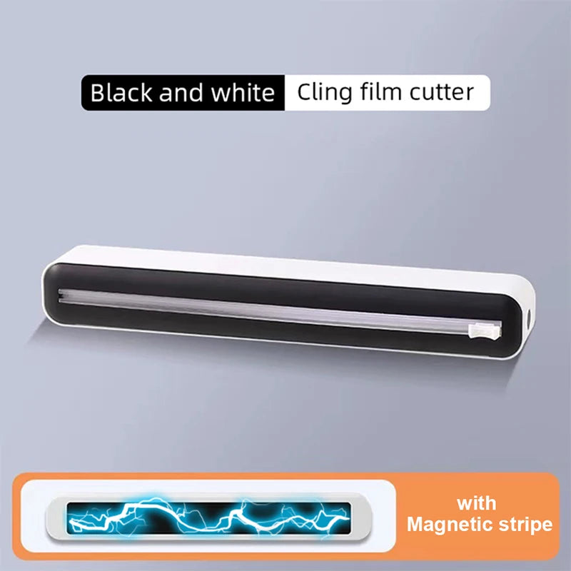 Noir avec aimant Couleur Distributeur Film Alimentaire Magnétique Avec Coupeur