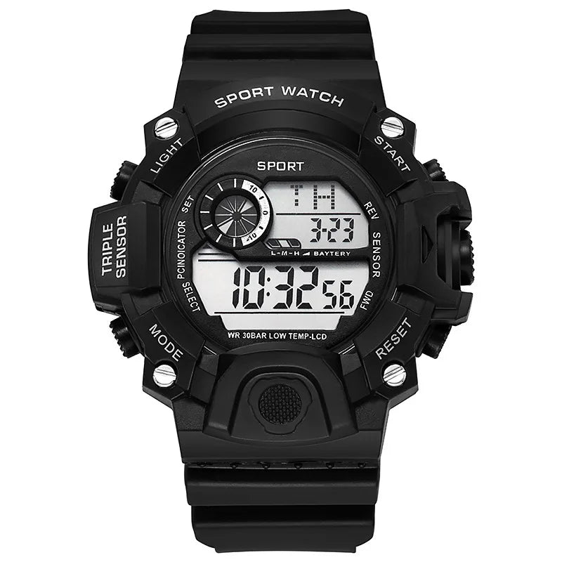 C-Noir Couleur Montre Sport Homme Digitale Militaire Étanche Avec Alarme
