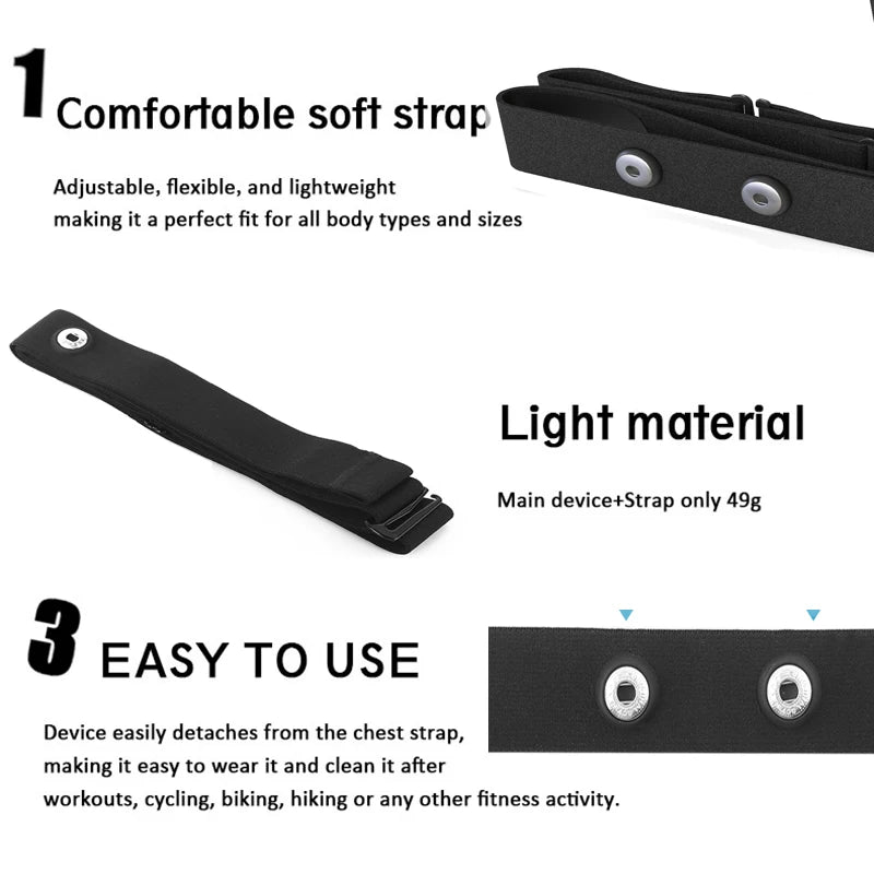 Sangle Ceinture Cardio de Remplacement Compatible Multi-Marques